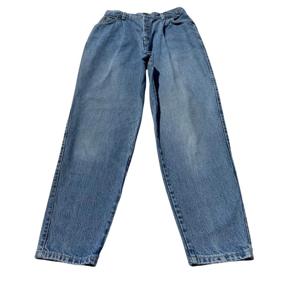 Vintage 90s Levi's White Tab USA Made Women's 14 Pleated High Rise Jeans 28x29